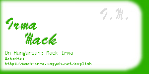 irma mack business card